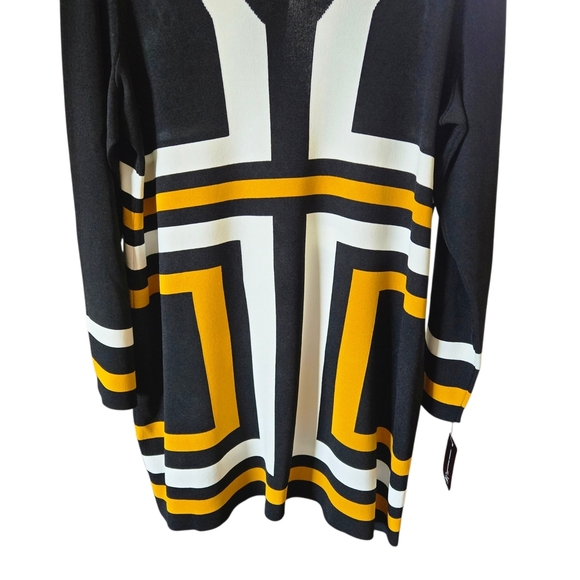 PLUS SIZE****INC International Concepts Black and Gold Geometric Dress - Picture 4 of 9